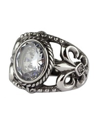 Ring Königlicher Kristall - Edelstahl - vergleichen und g&uuml;nstig kaufen